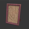 Brown Wooden Photo Frame With Cracked Pattern For Home Decorative Use