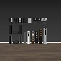 Modern Home Audio Speakers In Various Styles Including Floor Standing And Bookshelf Designs