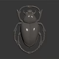 Detailed Metallic Beetle 3D Rendered With Shiny Exoskeleton On Dark Background