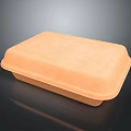 Orange Disposable Foam Lunch Box With Lid For Takeout Food Storage