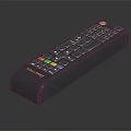 Sharp Black Electronic Remote Control With Colored Buttons For Home Devices