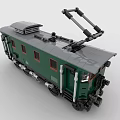 LEGO toy blocks tram train high-speed rail train 3d model
