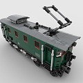 LEGO toy blocks tram train high-speed rail train 3d model