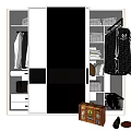 Modern Wardrobe Interior Design With Sliding Doors Hanging Space Drawers And Storage Compartments