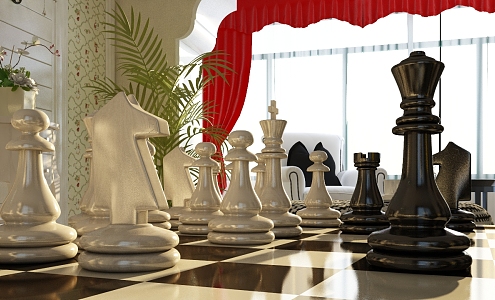 Modern Chess 3d model