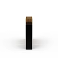Modern Geometric Bookshelf Design With Black And Brown Wooden Shelving Units