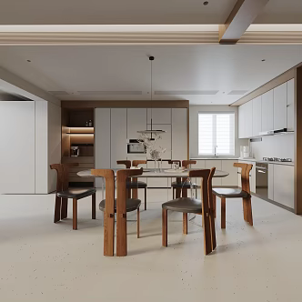 Modern table combination 3d model