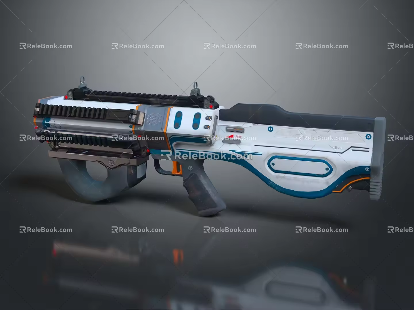 Modern Submachine Gun Sci-Firearms Sci-Fi Game Gun Games Firearms Game Gun 3d model