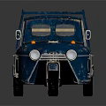 Vintage Blue Three Wheeled Truck With Open Cargo Bed And W101 Marking