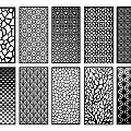 Decorative Room Dividers With Intricate Perforated Patterns For Modern Interior 3d model