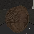 Modern Spiral Sculpture Carving With Multi layered Metallic Structure Grid Wall And Reflective Floor