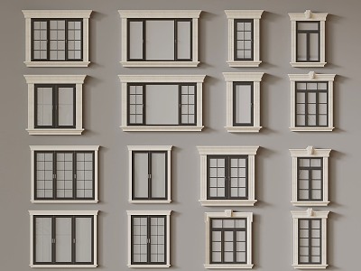 15 windows modern windows 3d model