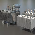 Industrial Power Transformers With Heat Sinks Terminal Posts And Control Meters