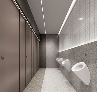 Public toilet Modern toilet 3d model