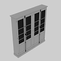 White Modern Chest of Drawers with Glass Doors and Multiple Storage Shelves