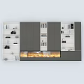 Modern bookcase cabinet combination 3d model
