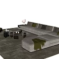 Minotti Miloti Sofa Combination 3d model