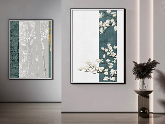 New Chinese Plant Painting Decorative Painting 3d model