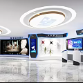 Smart Exhibition Hall With Interactive Displays And Modern Design Features 3d model