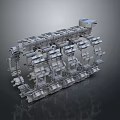 Complex Industrial Mechanical Structure Featuring Metal Components And Engineering Framework Design
