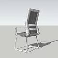 Gray Office Chair With Armrests Metal Frame And Modern Fabric Design