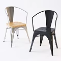 Modern Armchair Design With Metal Frame And Wooden Seat For Living Space