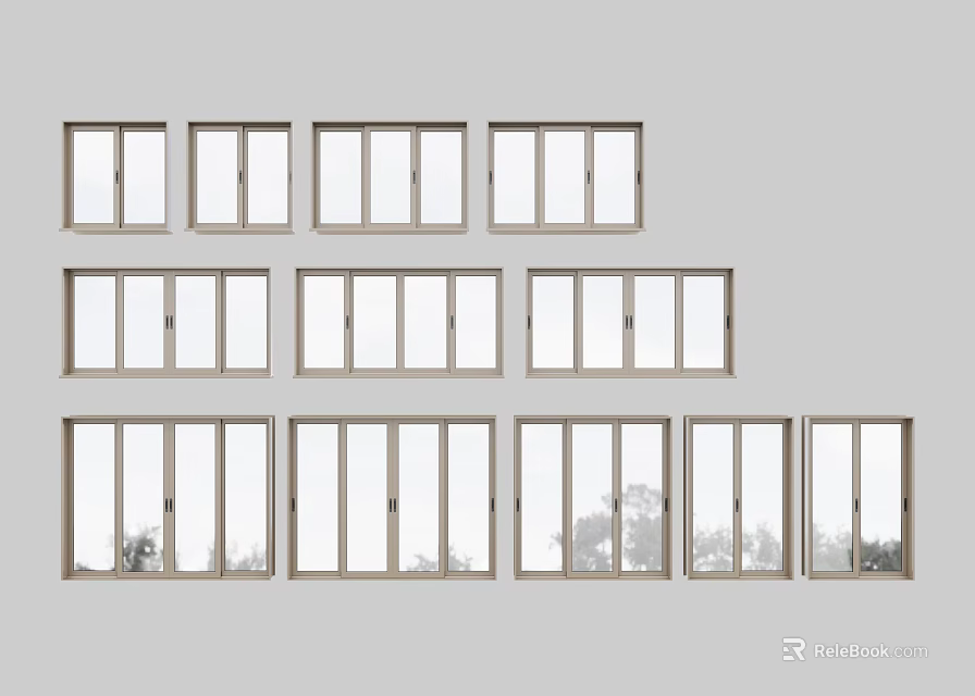 Modern Casement Windows Design With Various Styles And Glass Panel Features 3d model