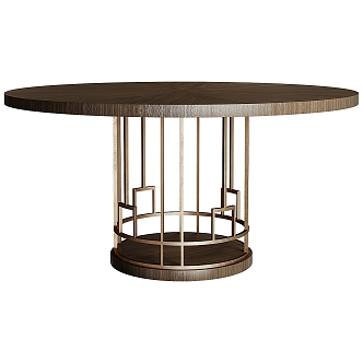 Dining table marble dining table round table round table 3d model