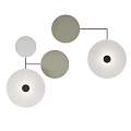 Modern Circular Shades Ceiling Lights With Metal Frames For Home Interior 3d model
