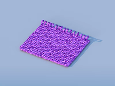 Purple Woven Notebook For Everyday Use With Spiral Binding And Textured Design 3d model