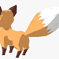 Adorable Cartoon Reptile With Orange Body White Underbelly And Fluffy Tail