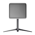 Silver Cube Shaped Object With Stable Tripod Base And Modern Design