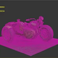 Retro motorcycle side car partial bucket motorcycle partial bucket 3d model