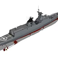 frigate 3d model