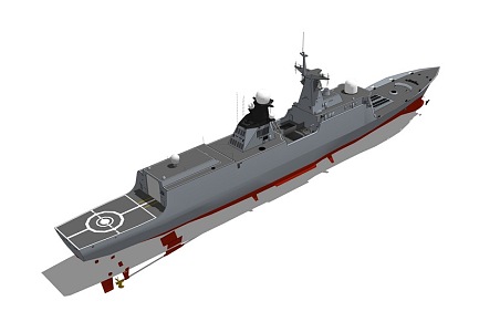 frigate 3d model