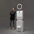 Smart Interactive Machine With Screen Display Hi there MEET AIDA And User Interaction 3d model
