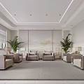Modern Reception Room 3d model