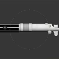 Modern Lightsaber With White And Black Color Detailed Handle And Sleek Design