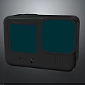 Portable Electronic Device Featuring Dual Blue Screens White Body Control Buttons And Indicator Lights