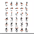 People Engaged In Multiple Sports Activities With Different Silhouette Exercise Poses