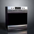 Sleek Stainless Steel Electric Oven With Digital Control Panel And Door Handle