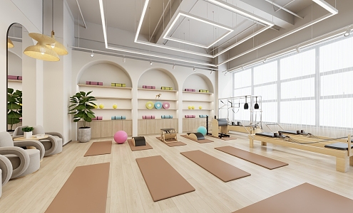 Modern Yoga Room 3d model