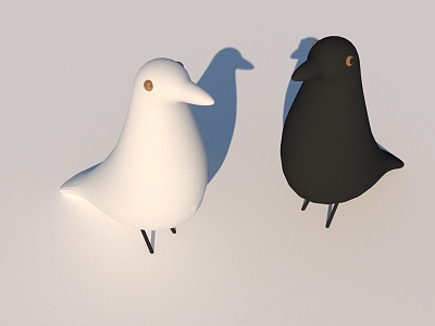 Modern pigeon ornaments model