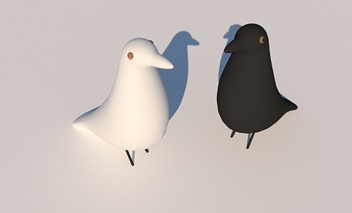 Modern pigeon ornaments 3d model