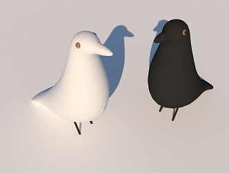 Modern pigeon ornaments 3d model