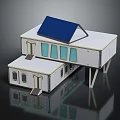 Modern Modular Two Story House With Solar Panels And Large Windows