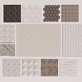 Modern background wall sound-absorbing wall sound-absorbing structure stone background wall stone wall 3d model