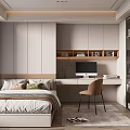 Modern Closet Interior Design With White Built-in Cabinetry And Open Shelving