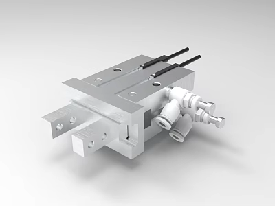 High Precision Industrial Equipment With Metal Structure Mechanical Pipes And Connectors 3d model
