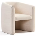 Modern Upholstered Accent Chair With Black And White Wavy Pattern Design 3d model
